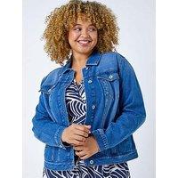 Roman Curve Cotton Denim Jacket