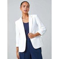 Roman Petite Classic Stretch Blazer - White