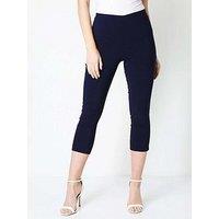 Roman Cropped Stretch Trouser - Navy