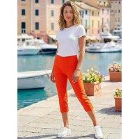 Roman Cropped Stretch Trouser - Orange