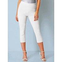 Roman Cropped Stretch Trouser - White