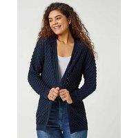 Roman Cotton Blend Waffle Knit Cardigan