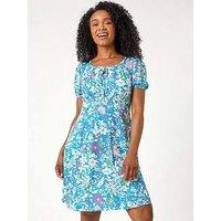 Roman Petite Floral Print Stretch Dress