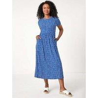 Roman Petite Spot Print Stretch Midi Dress