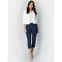 Roman 3/4 Sleeve Rochette Jacket - White