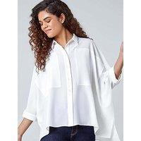 Roman Relaxed Smart Stretch Shirt - White