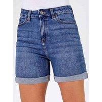 Roman Stretch Denim Mom Shorts