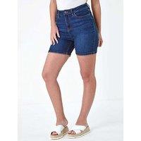Roman Stretch Denim Mom Shorts