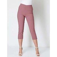 Roman Cropped Stretch Trouser - Pink