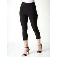 Roman Cropped Stretch Trouser - Black