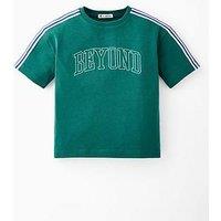 Mini V By Very Boys Short Sleeve Tape Sleeve T-Shirt - Green