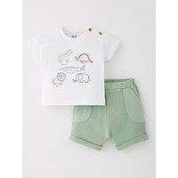 Mini V By Very Safari T-Shirt And Short Set - Multi
