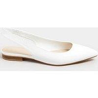 Long Tall Sally Flat Patent Pointed Toe Slingbacks