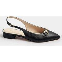 Long Tall Sally Metal Trim Slingbacks - Black