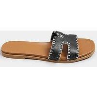 Yours Extra Wide Fit Edge Stitch Mule