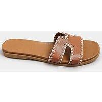Yours Extra Wide Fit Edge Stitch Mule