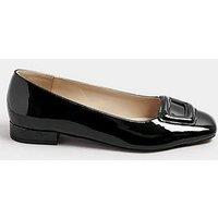 Long Tall Sally Square Toe Patent Shoe - Black