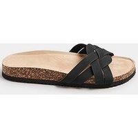 Yours Extra Wide Fit Multi Weave Mule Sandal