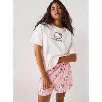 Hello Kitty Ladies Hello Kitty Mini Me Shorts Pj Set