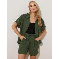 Long Tall Sally Tall Crinkle Short - Green