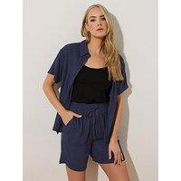 Long Tall Sally Tall Crinkle Short - Blue