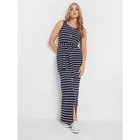 Long Tall Sally Stripe Button Maxi Dress - Blue