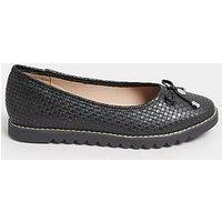 Yours Wide Fit Woven Ballet Pump