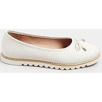 Yours Extra Wide Fit Woven Ballet Pump