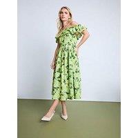 Pixiegirl Petite Pleat Bardot Dress