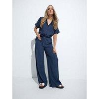 Long Tall Sally Tall Pleat Front Linen Trouser 34"