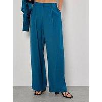 Apricot Tailored Pleat Detail Trousers - Teal