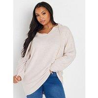 Yours Curve Soft Touch Hoodie - Pink