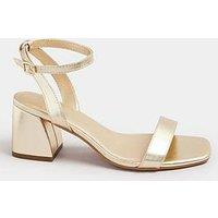 Yours Extra Wide Fit Two Part Block Heel Sandal