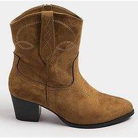 Yours Extra Wide Fit Stitch Western Boot