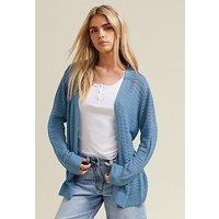 M&Co Petite Edge To Edge Cardigan - Blue