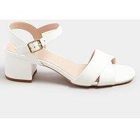 Long Tall Sally Two Part Block Heels - White