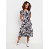 M&Co Jersey Wrap Dress - Blue