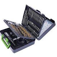 Mylek 204 Piece Drill Bit And Screwdriver Accessory Set - Hss, Cobalt, High Speed For Use On Wood, Masonry, Metal, Plastic & More - With Storage Case