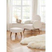 Tutti Bambini Micah Rocking Chair & Footstool - Boucle Fresh Cream