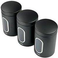 Addis Black Canister With Window - 3 Pack
