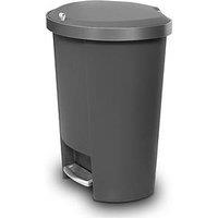 Addis Mode 50Ltr Semi D Shape Plastic Pedal Bin - Grey