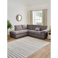 Very Home Salerno Standard Seater Fabric Left Hand Corner Chaise Sofa - Grey - Fsc Certified