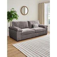 Very Home Salerno Standard Back 4 Seater Fabric Sofa - Grey - Fsc Certified