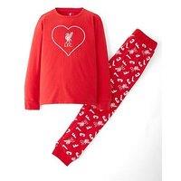 Liverpool Fc Girls Long Sleeve Pyjamas - Red
