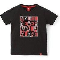 Liverpool Fc Junior Short Sleeve Ynwa T-Shirt - Black