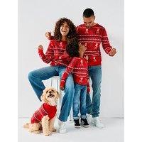 Liverpool Fc Dog Fairisle Christmas Jumper - Red