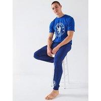 Chelsea Mens Fcc Short Sleeve Pyjama Set - Blue