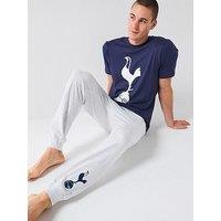 Tottenham Hotspur Fc Mens Short Sleeve Pyjama Set - Blue