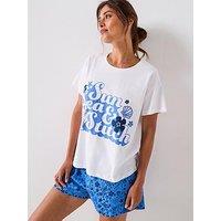Lilo & Stitch Ladies Stitch Short Sleeve Short Pyjama Set