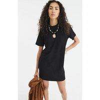 River Island Short Sleeve Clean Mini Dress - Black